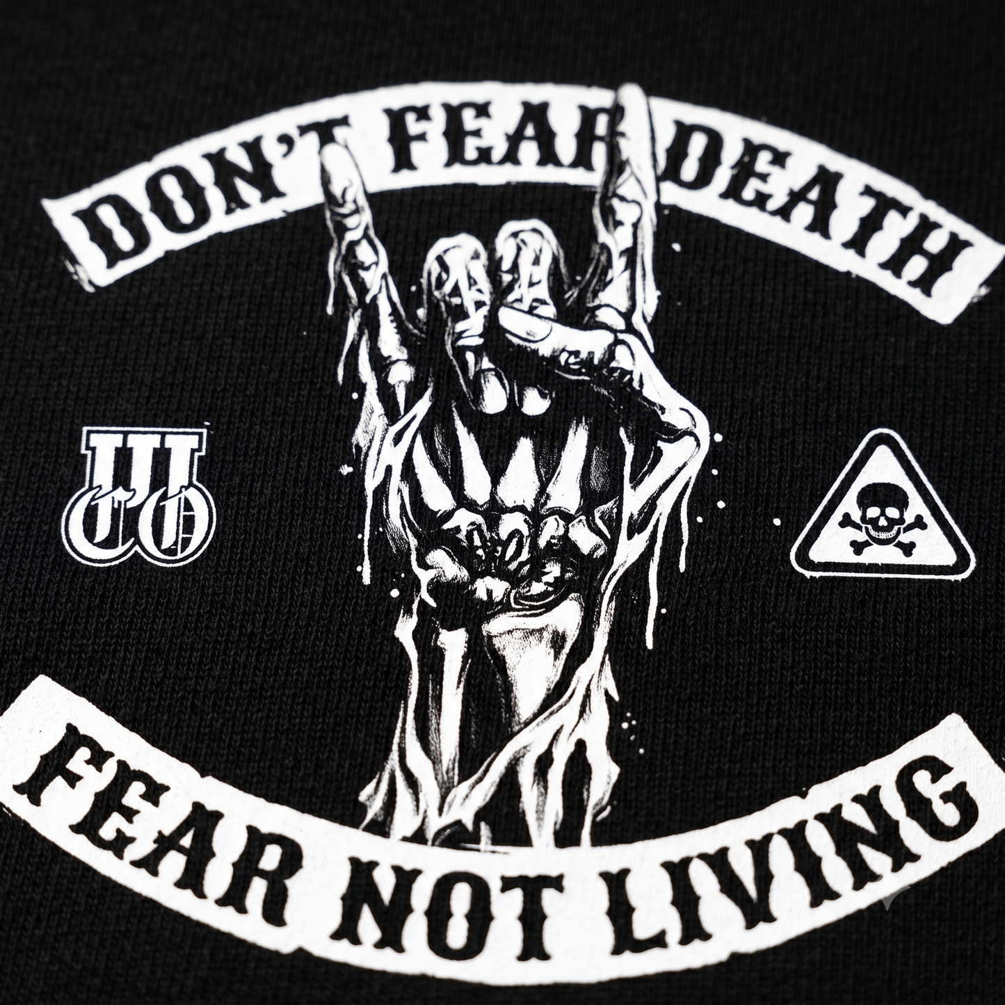 Don't Fear Death, Fear Not Living - Premium Oversized Front Print Drop Shoulder Cotton T-Shirt