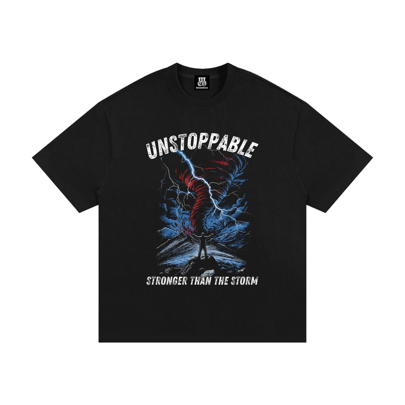Unstoppable - Premium Oversized Front Print Drop Shoulder Cotton T-Shirt