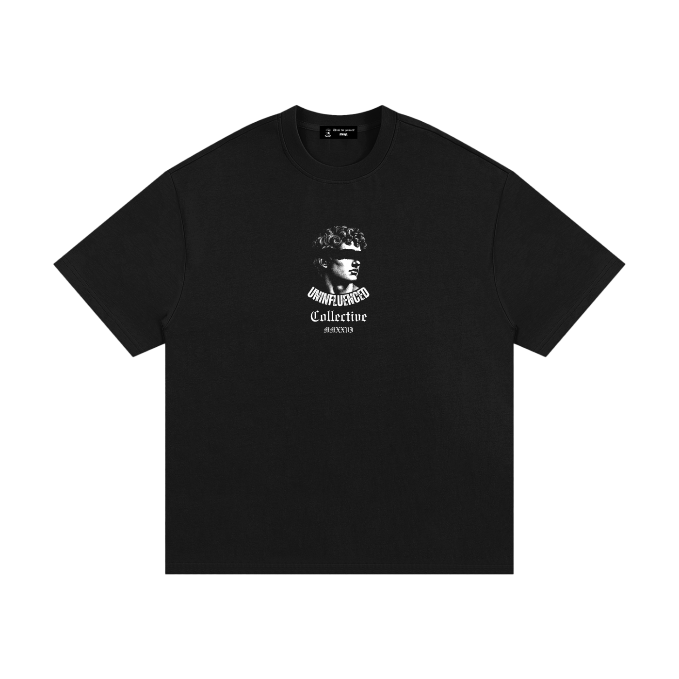 Think For Yourself - Premium Oversized Front + Back Print Drop Shoulder Cotton T-Shirt