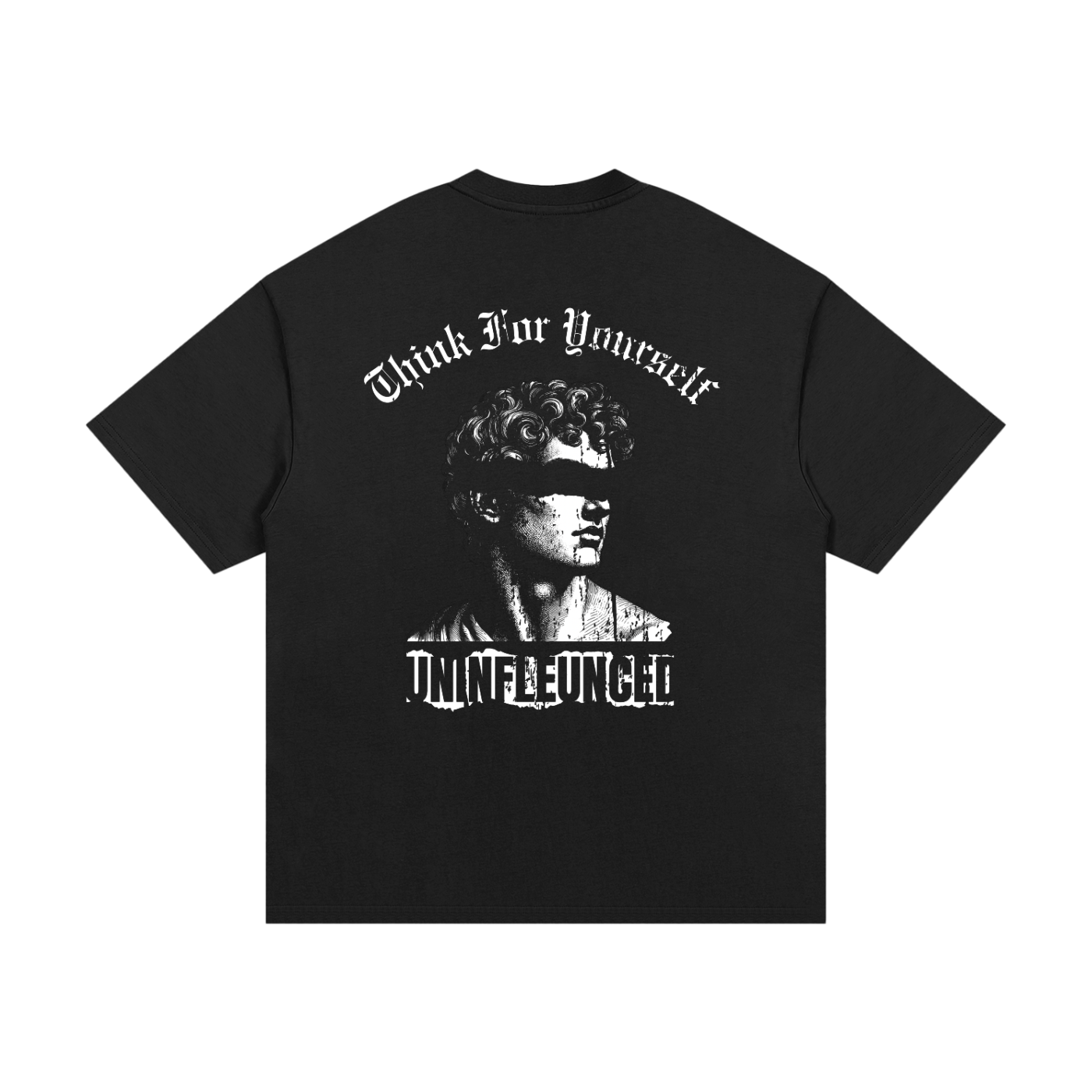 Think For Yourself - Premium Oversized Front + Back Print Drop Shoulder Cotton T-Shirt
