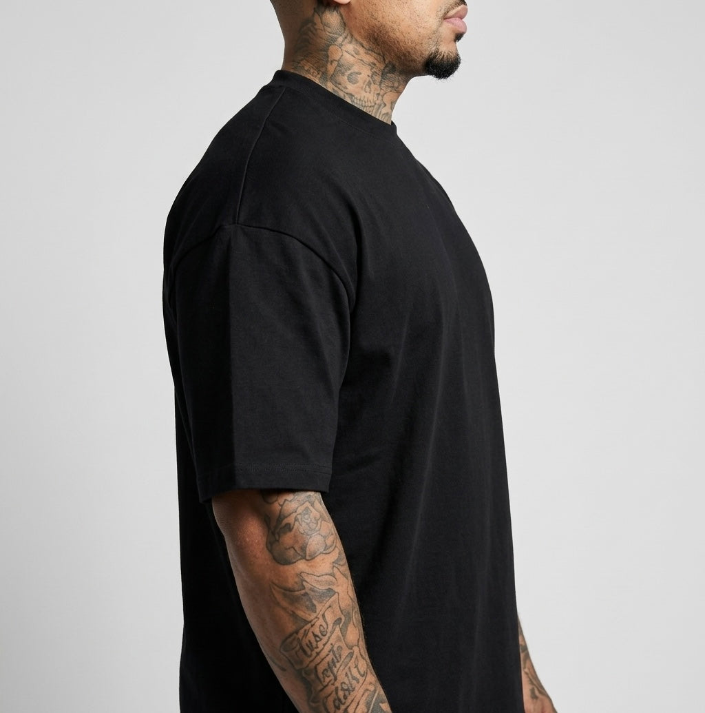 Stop Feeding The Cycle - Premium Oversized Front + Back Print Drop Shoulder Cotton T-Shirt