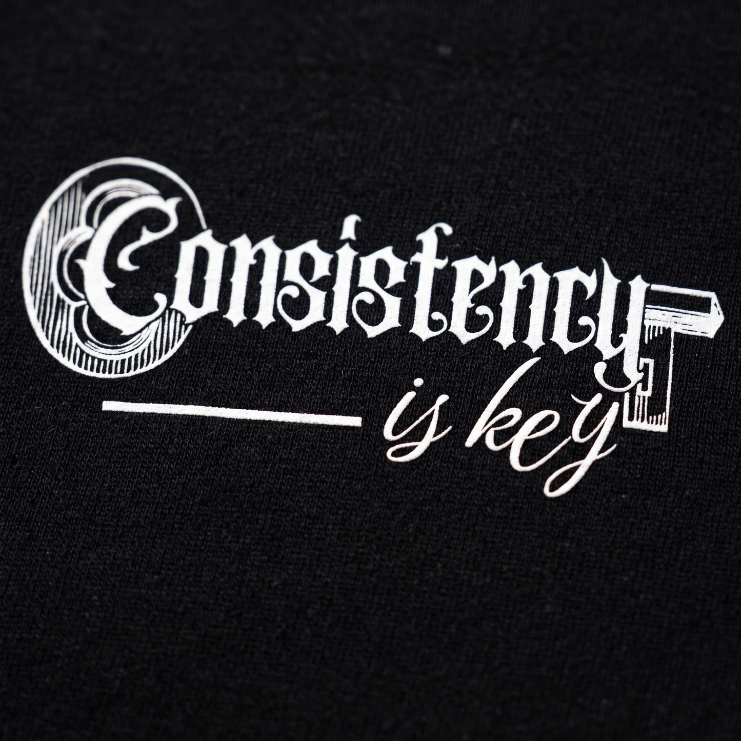 Consistency is key - Premium Oversized Front Print Drop Shoulder Cotton T-Shirt