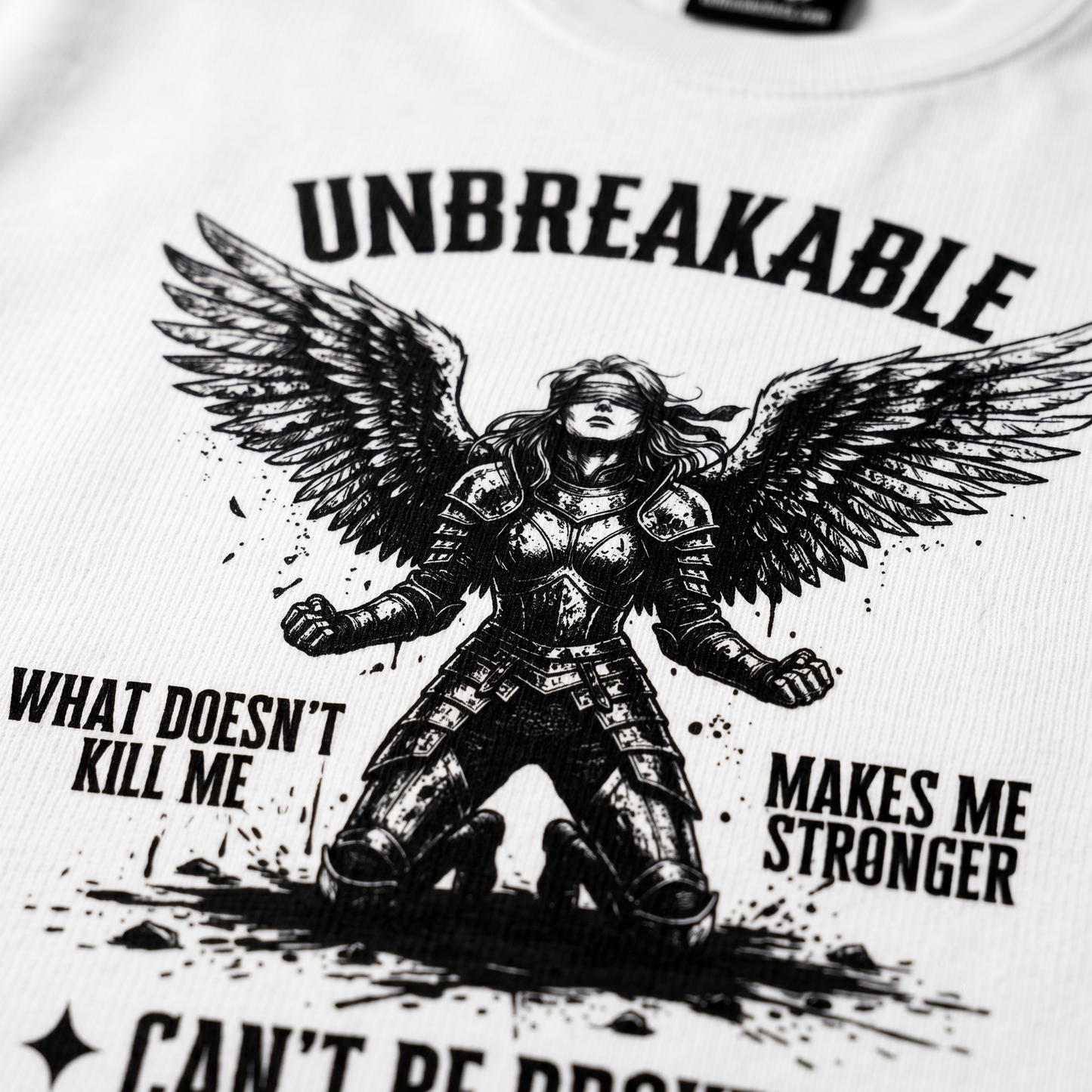 Can't be broken - Premium Oversized Front Print Drop Shoulder Cotton T-Shirt