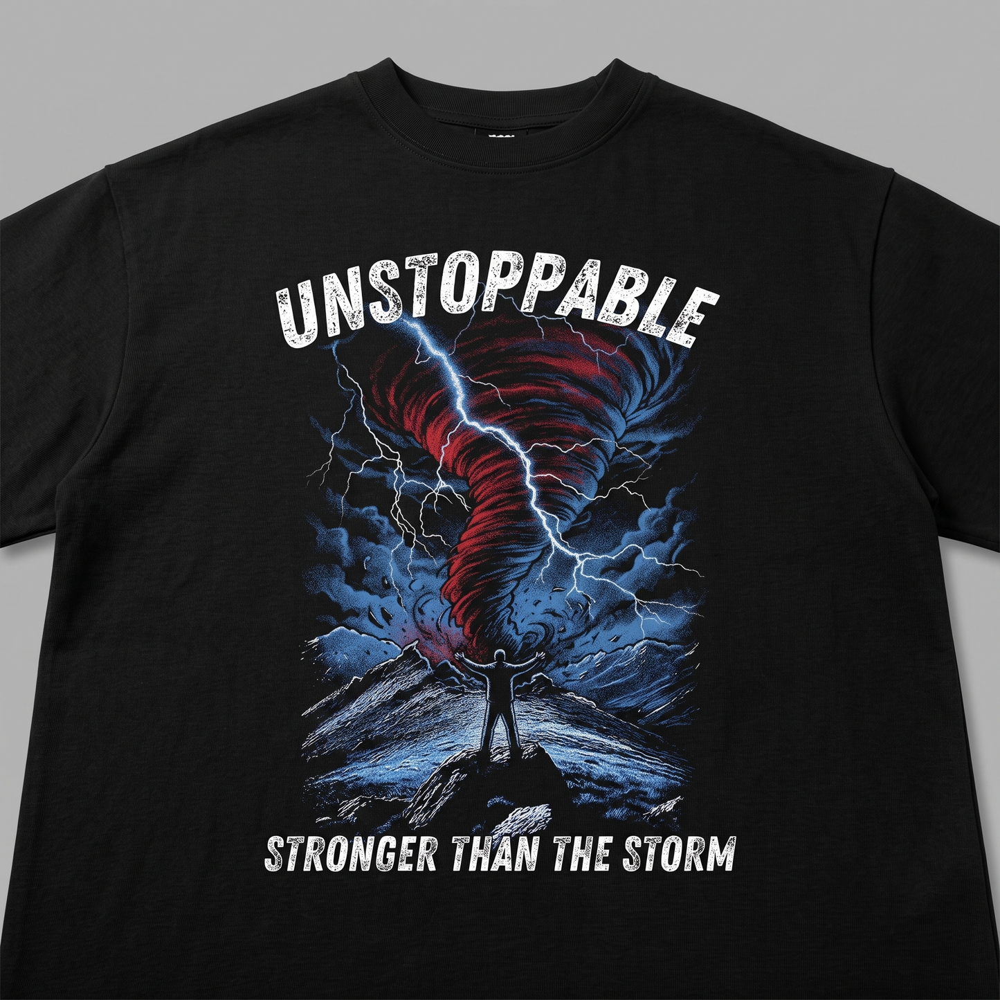 Unstoppable - Premium Oversized Front Print Drop Shoulder Cotton T-Shirt