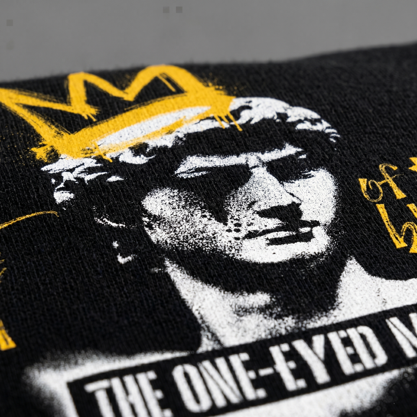 The One-eyed Man Is King - Premium Oversized Front Print Drop Shoulder Cotton T-Shirt