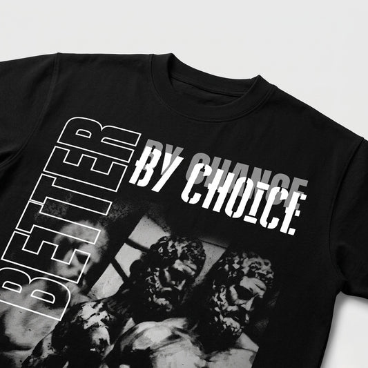 Better By Choice - Premium Oversized Front Print Drop Shoulder Cotton T-Shirt
