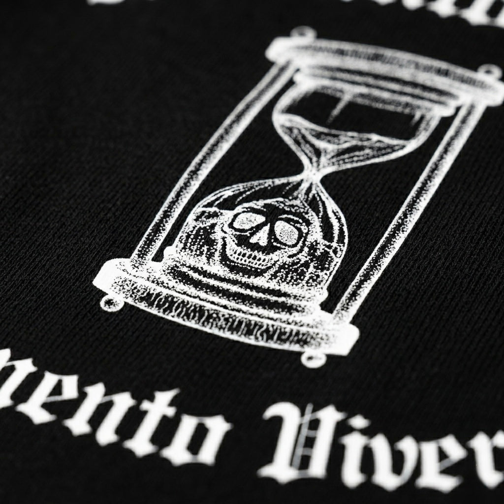 Memento Mori/Vivere - Premium Oversized Front + Back Print Drop Shoulder Cotton T-Shirt