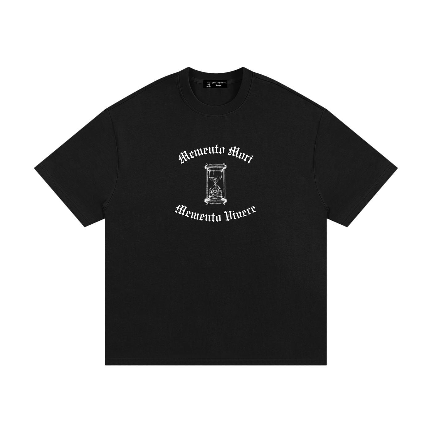 Memento Mori/Vivere - Premium Oversized Front + Back Print Drop Shoulder Cotton T-Shirt