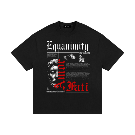 Amor Fati - Premium Oversized Front Print Drop Shoulder Cotton T-Shirt