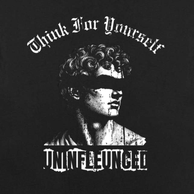 Think For Yourself - Premium Oversized Front + Back Print Drop Shoulder Cotton T-Shirt