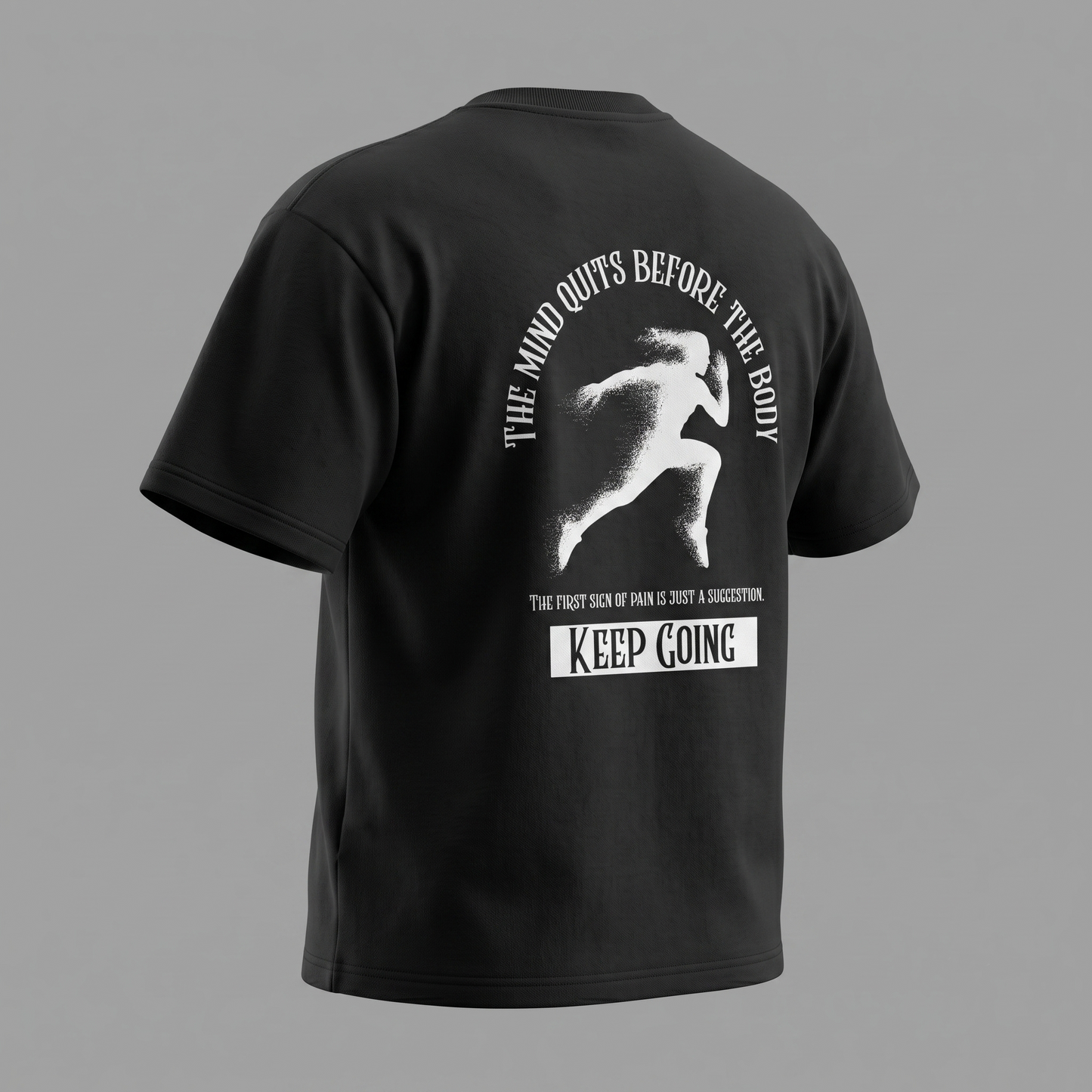 Mind Over Matter- Premium Oversized Front + Back Print Drop Shoulder Cotton T-Shirt