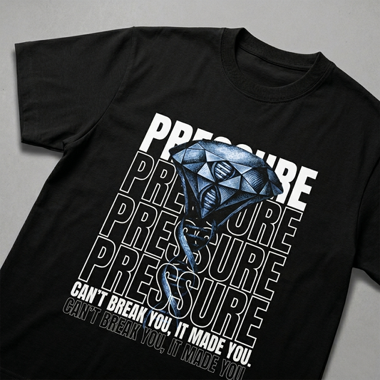 Pressure Made You - Premium Oversized Front Print Drop Shoulder Cotton T-Shirt