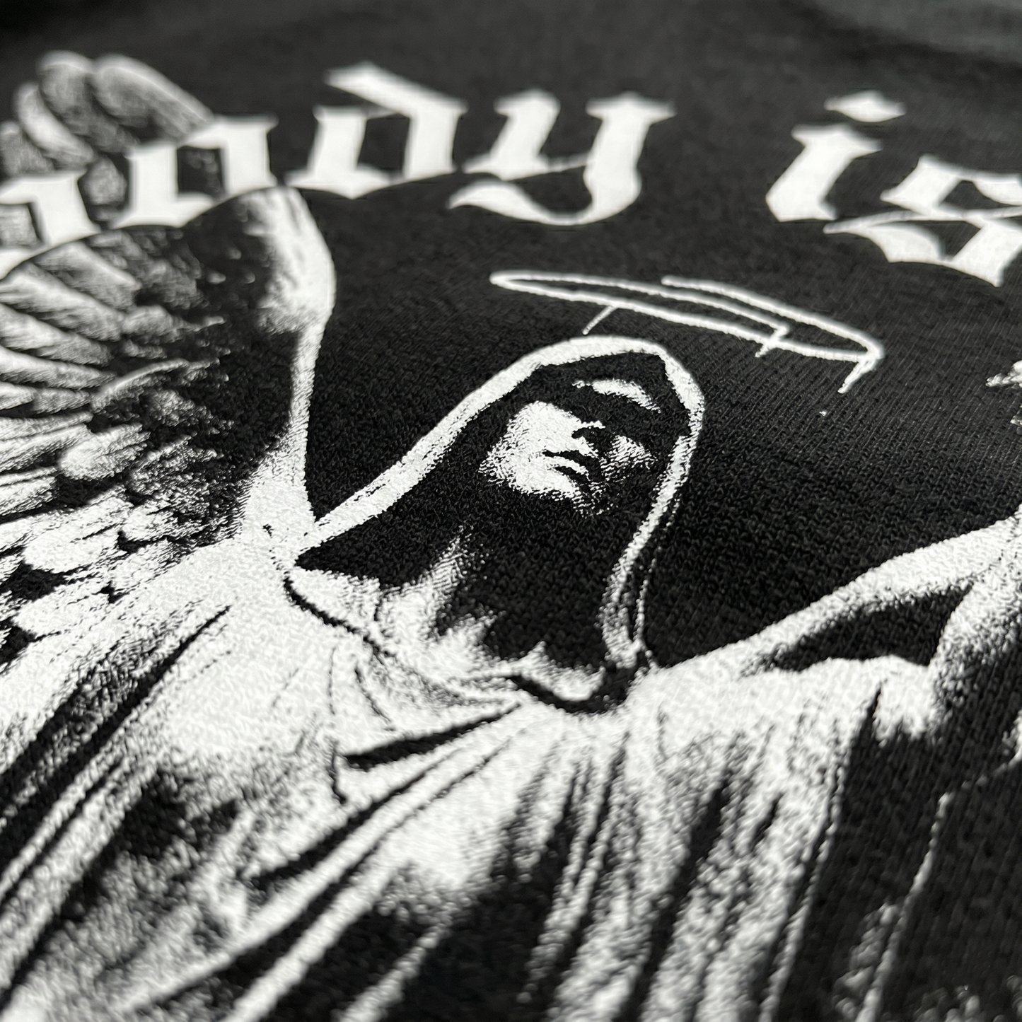 Nobody Is Coming To Stop/Save You - Premium Oversized Front + Back Print Drop Shoulder Cotton T-Shirt