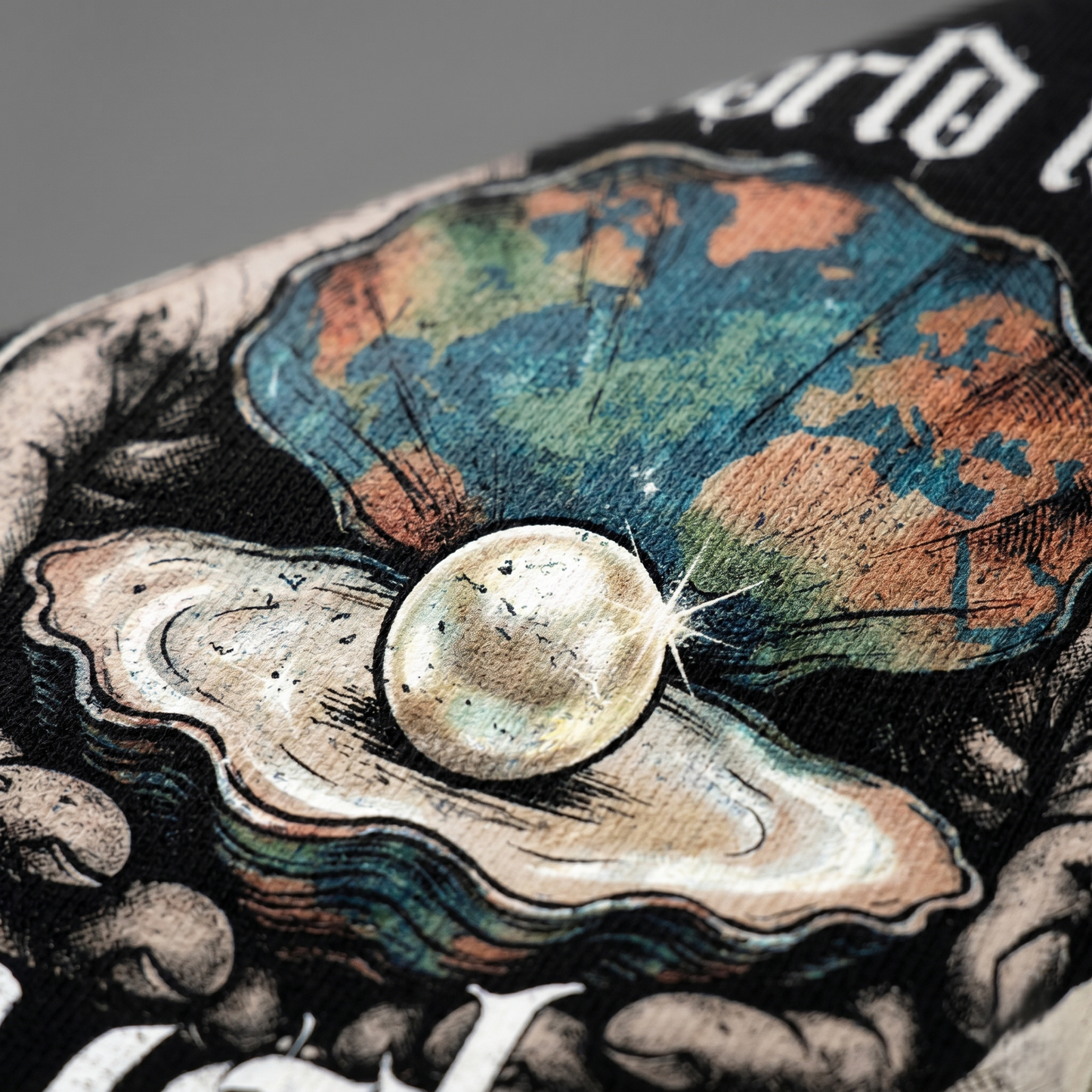 The World is Your Oyster - Premium Oversized Front Print Drop Shoulder Cotton T-Shirt